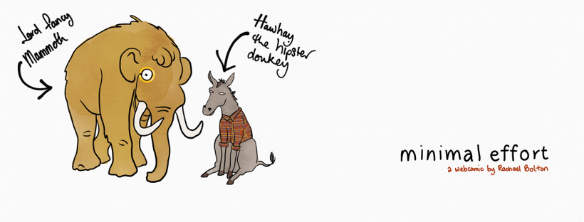 minimal effort-webcomic-header image-Rachael Bolton