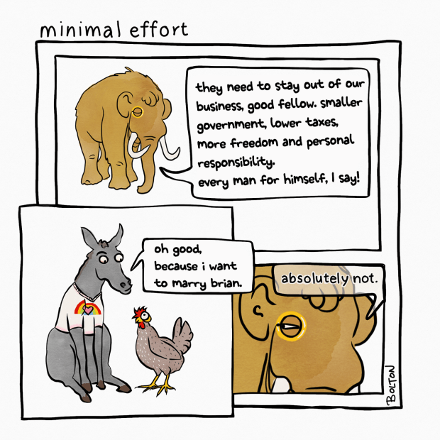 love n stuff - minimal effort- webcomic - 8 June 2018 - Rachael Bolton